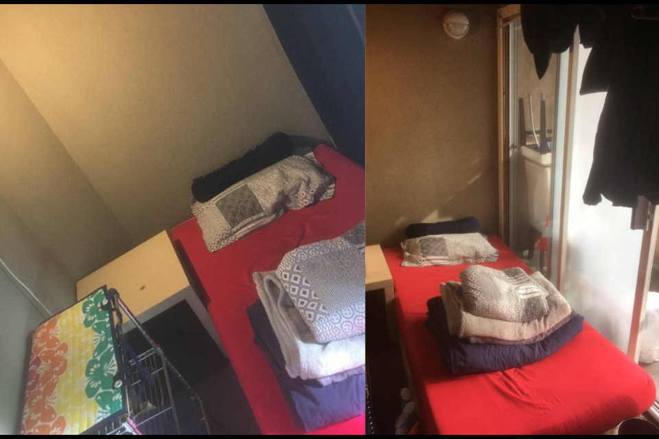 Rent for this tiny room in Vancouver's West End is $580 per month.