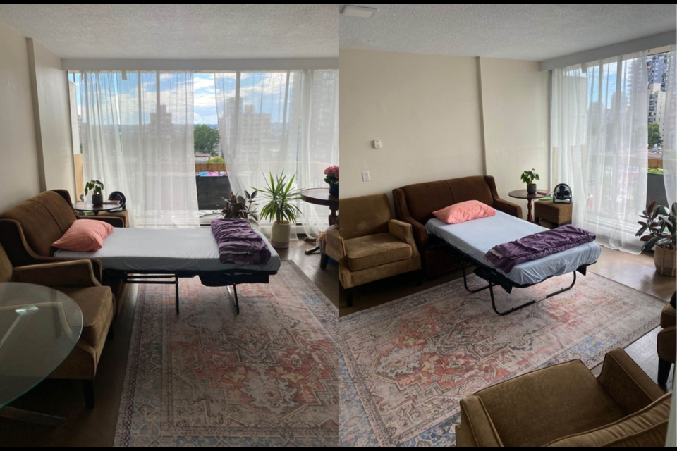 A room to rent in 鶹ýӳis a hide-a-bed in the living room of an apartment.