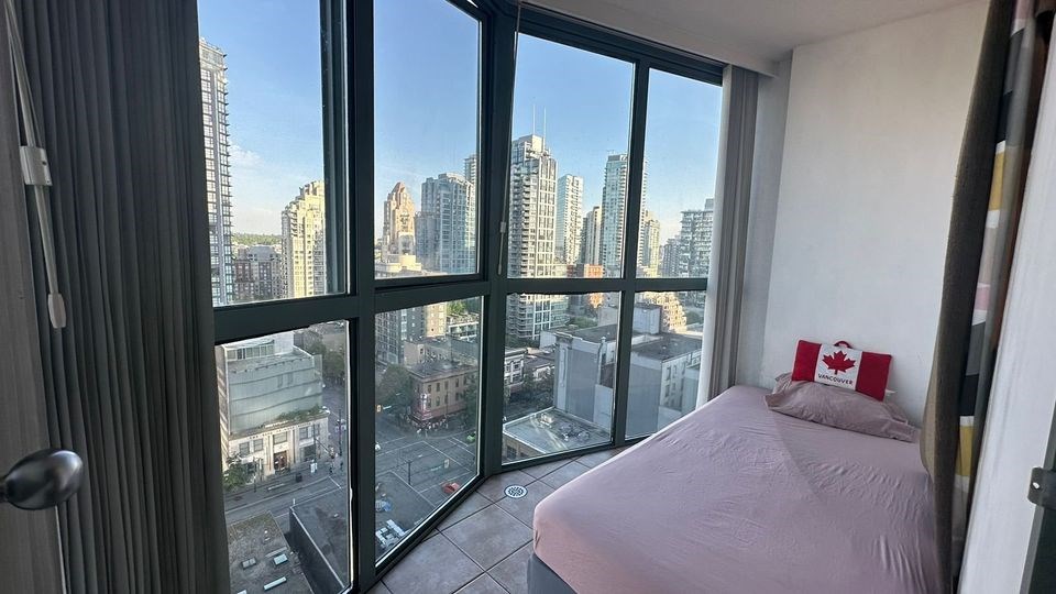 This tiny room has a stunning view, as long as you're not afraid of heights.