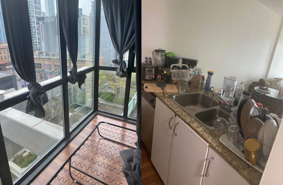 Tiny 'room' with glass walls in shared downtown Vancouver apartment renting for $1,275 per month