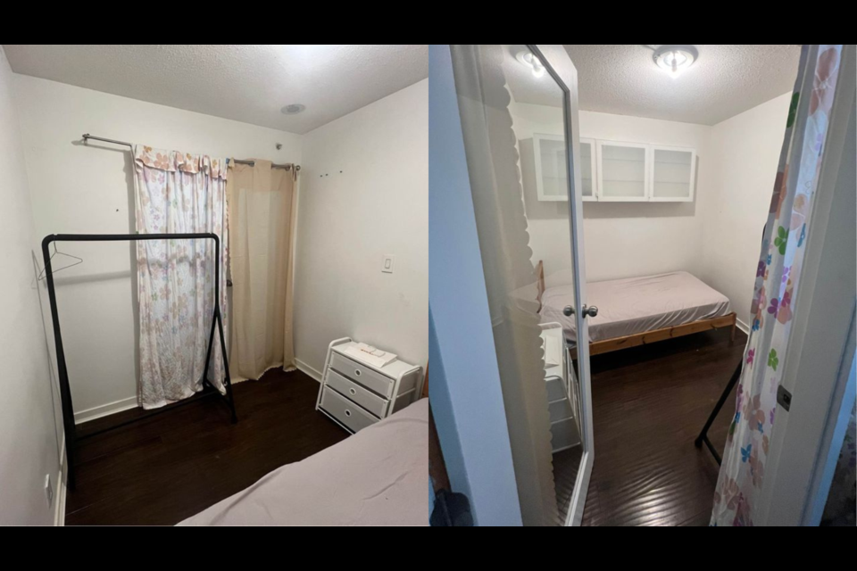 This rental space is called a solarium in the ad on Facebook, but doesn't have much in the ways of windows to the outside. Located in Yaletown, its rent is $1,200 per month.