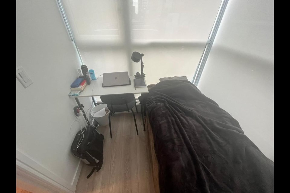 This downtown Vancouver room is going for $1,200 per month.