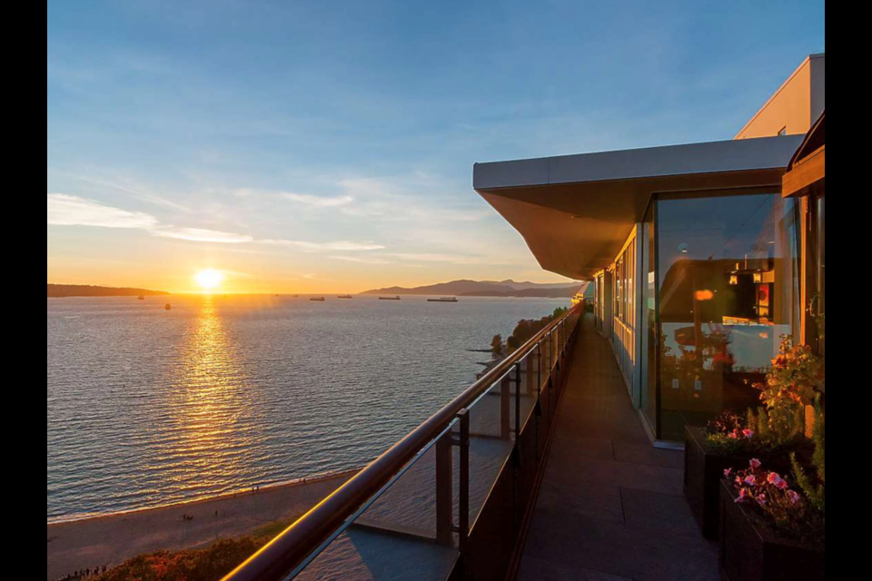 We'd bet $7.95 million that this Morton Avenue penthouse overlooking English Bay is the best place to watch the sunset in Vancouver's West End. 