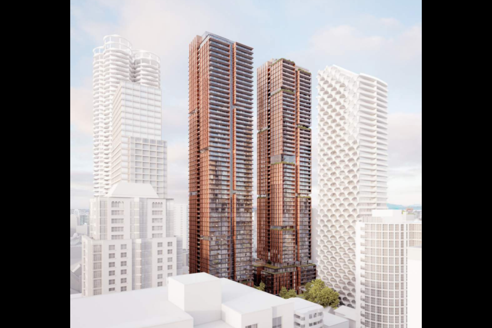 The two towers proposed for 1040-1080 Barclay St. in downtown 鶹ýӳwill be among the tallet in the city.