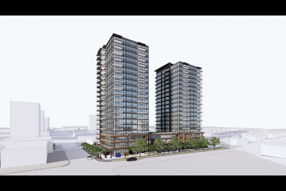 The Broadway Towers are proposed to be built in the Fairview neighbourhood at West 11 Avenue and Pine Street.