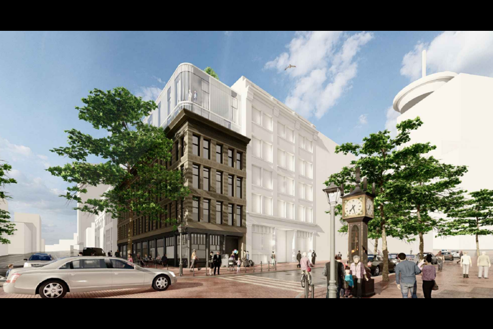 A two-storey addition is being proposed for a heritage building in Gastown.