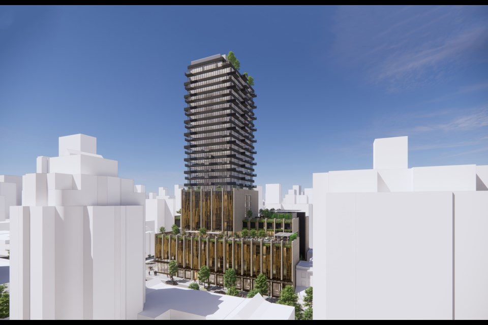 The new tower at 1300 Robson Street will stand 28 storeys tall.