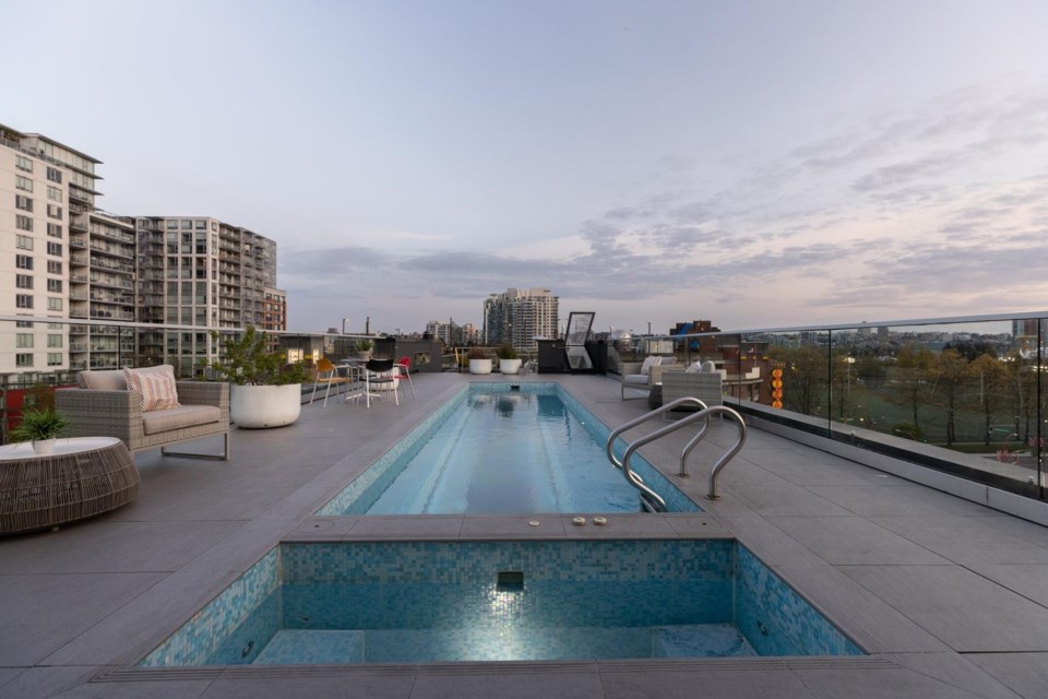 This penthouse on Keefer Street in Vancouver's Chinatown has a spectacular rooftop pool.