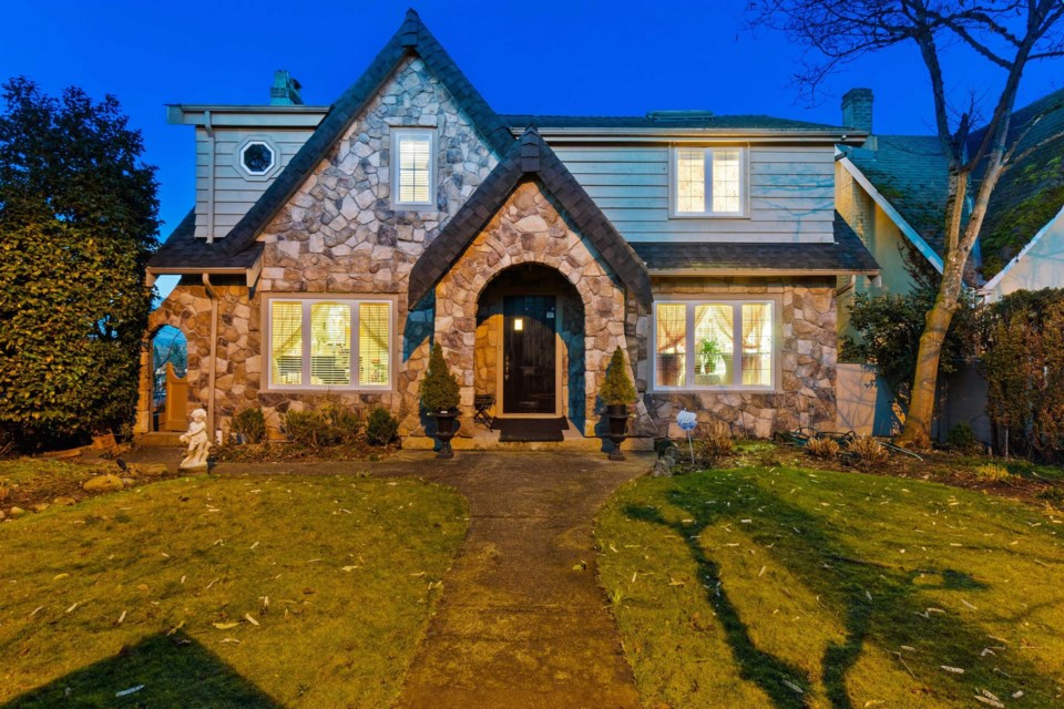 The house looks like a cottage from a classic film Snow White or Sleeping Beauty.