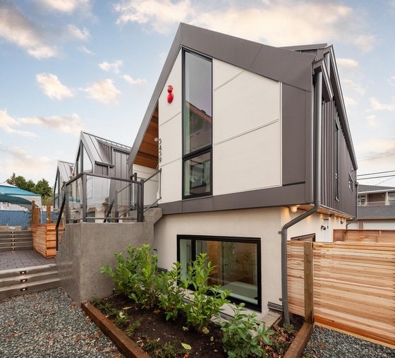 The design of the house in Collingwood has very clean lines.