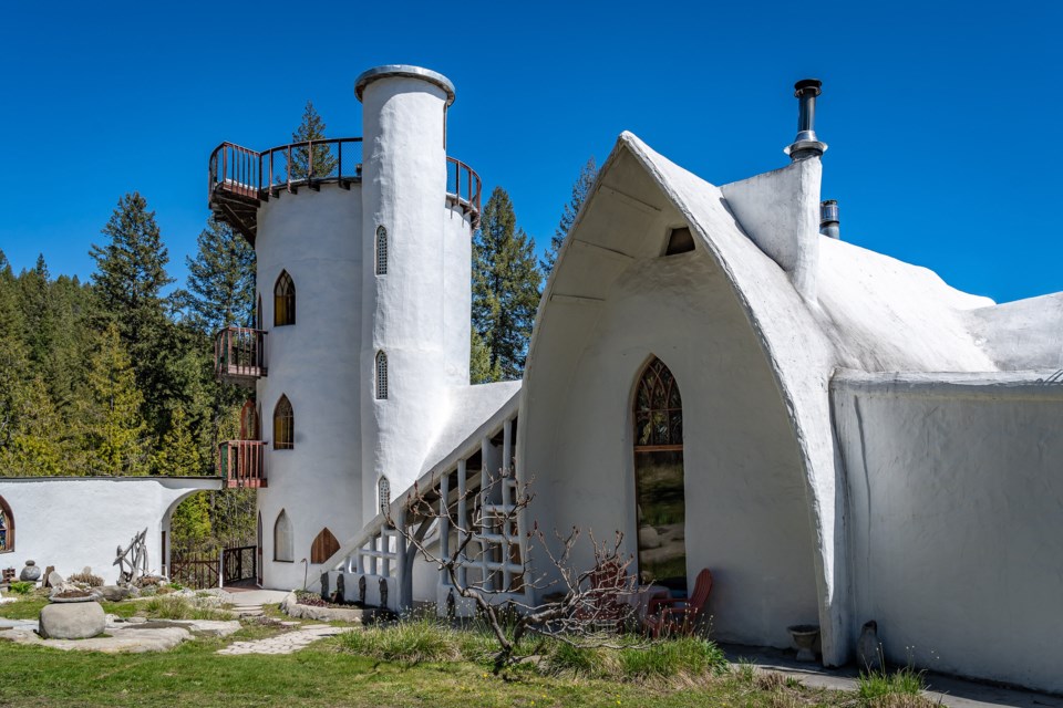 A unique home is for sale in B.C.'s interior. This castle-like house is located near Christina Lake, about 350 km east of Vancouver.