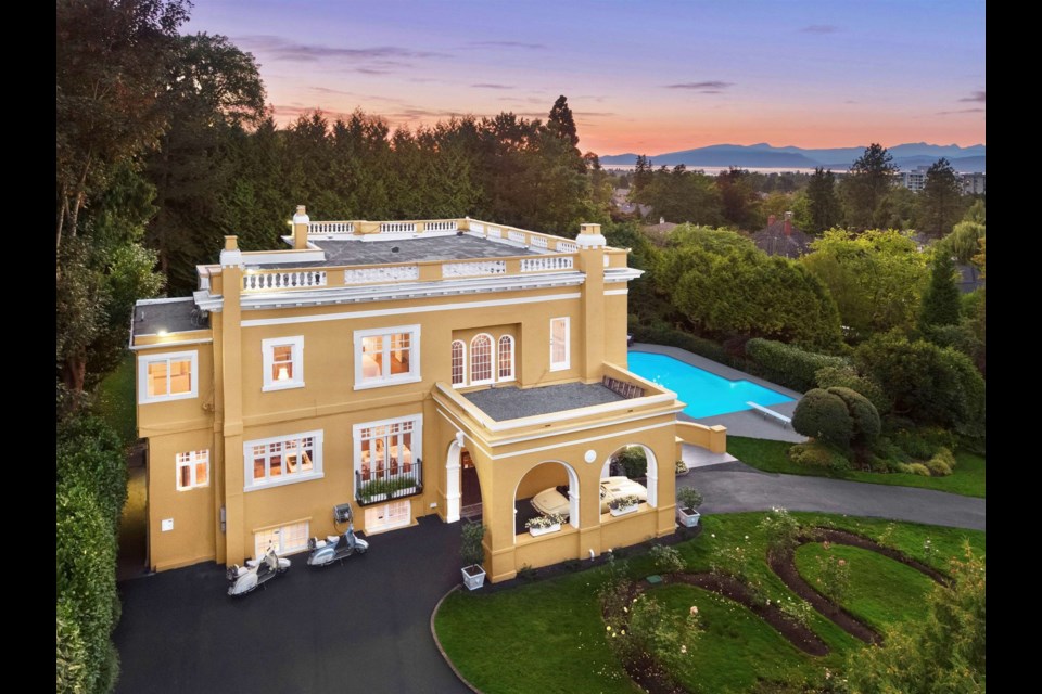 It looks like a resort in Europe, but it's a home in Vancouver.