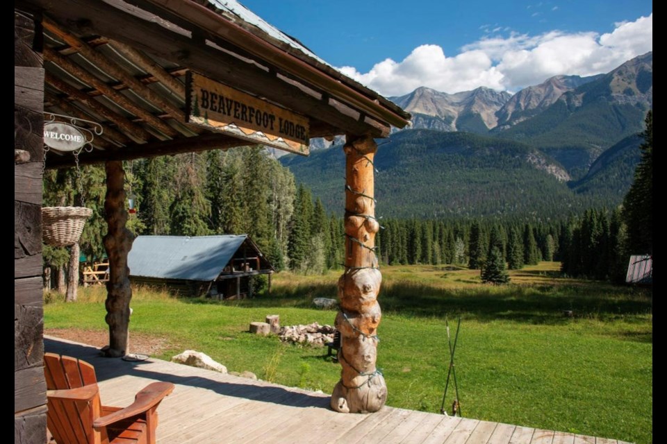 The historic Beaverfoot Lodge was built in 1927. It and the 162-acre property it's on is selling for under $4 million.