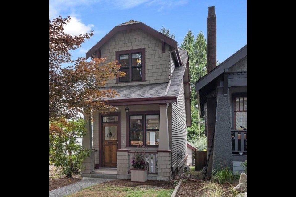 This skinny house has an interior less than 16 feet wide. The home is located near Vancouver's Commercial drive.