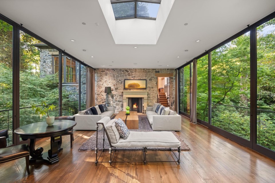 A beautiful house in a forest setting is currently selling in 鶹ýӳfor $9 million.
