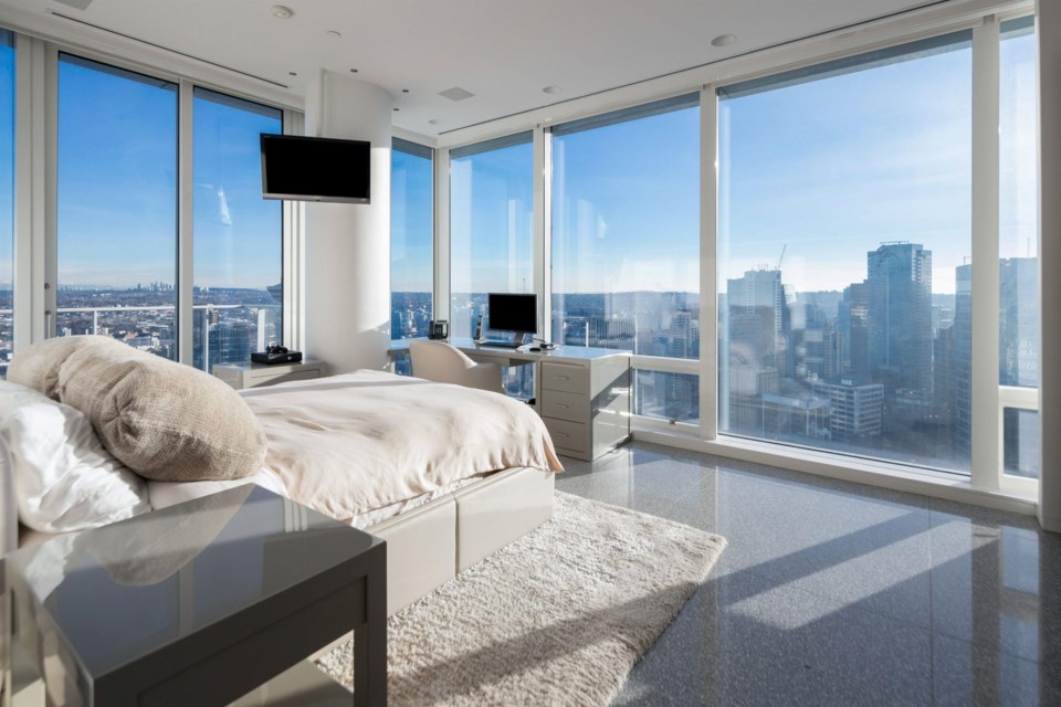 The $36.9 million condo is on top of the Fairmont Pacific Rim.