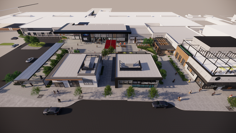 A bird's eye view of The Courtyard expansion at Willowbrook Shopping Centre