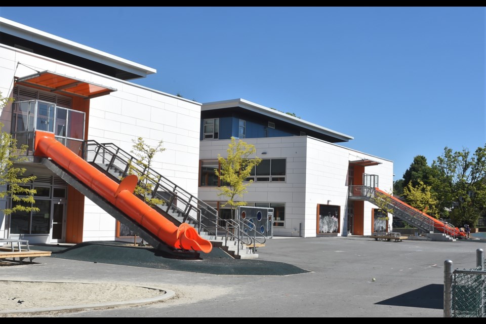 The slides at Lord Nelson Elementary School in Vancouver are a unique architectural feature thought up by the students.