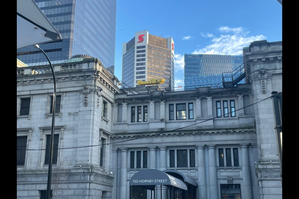 This is why there are four small ships and boats on top of the Vancouver Art Gallery.