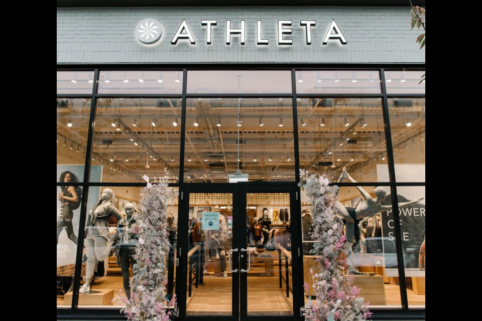 Athleta has a location at Park Royal and is opening a second one on Robson Street.