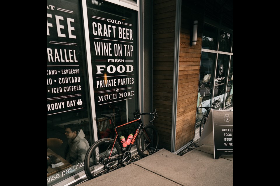 Bike and cheap coffee shop