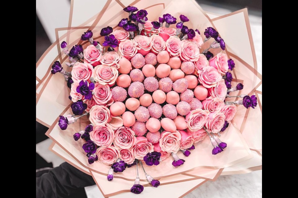 The stunning Mother's Day "choco-berry" creation from La Fraise Rose. The Richmond shop is moving to a new location this summer in Vancouver
