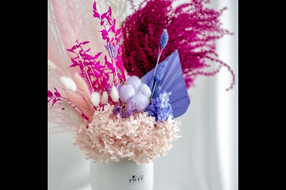 Dried flowers from La Fraise Rose