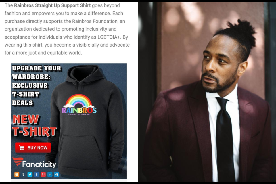 Jesse Lipscombe, a Vancouver-based actor, author, and activist, had a t-shirt design of his which Lipscombe was using as a fundraiser for Qmunity replicated by an online retailer that claimed to be raising money for an apparently non-existent charity.