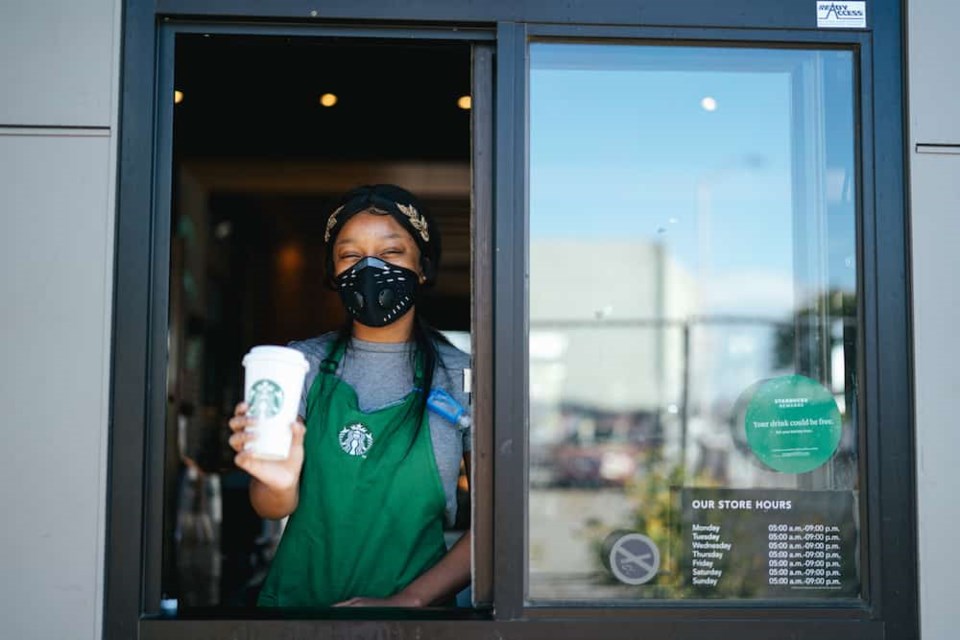 Starbucks Drive Thru - Facial Covering