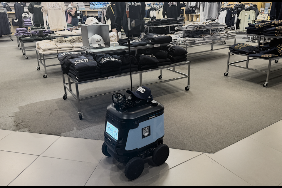 Three little robots in Vancouver are working retail at UBC's bookstore.