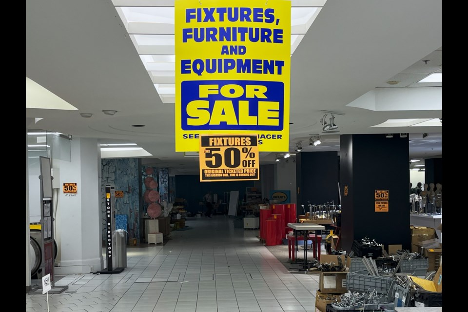 The final days of the Bay in downtown Vancouver are here. Here's what the long time store at the corner of Granville and West Georgia looks like as of May 22, 2025. Staff say it will close June 1.
