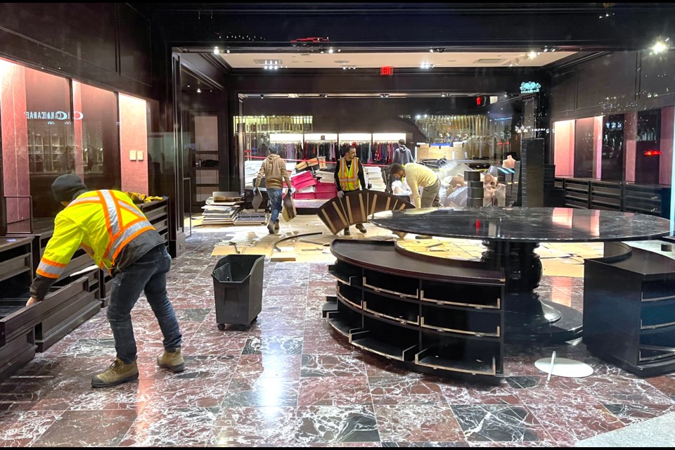It's unclear what the space that Victoria's Secret was in is being cleared for.