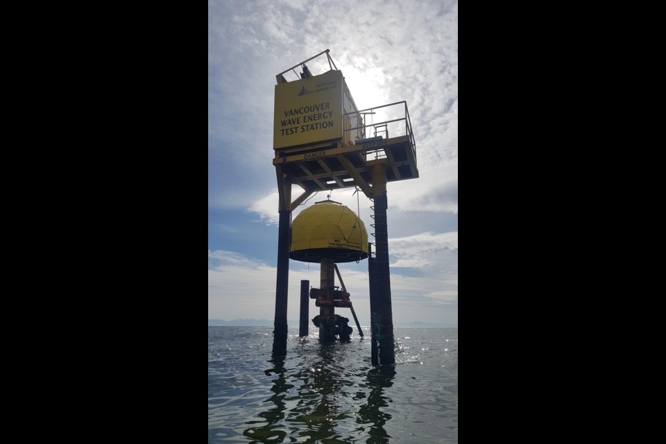 The Vancouver wave energy test station was built in 2020 so the power generated by the wave engine could be verified by others.