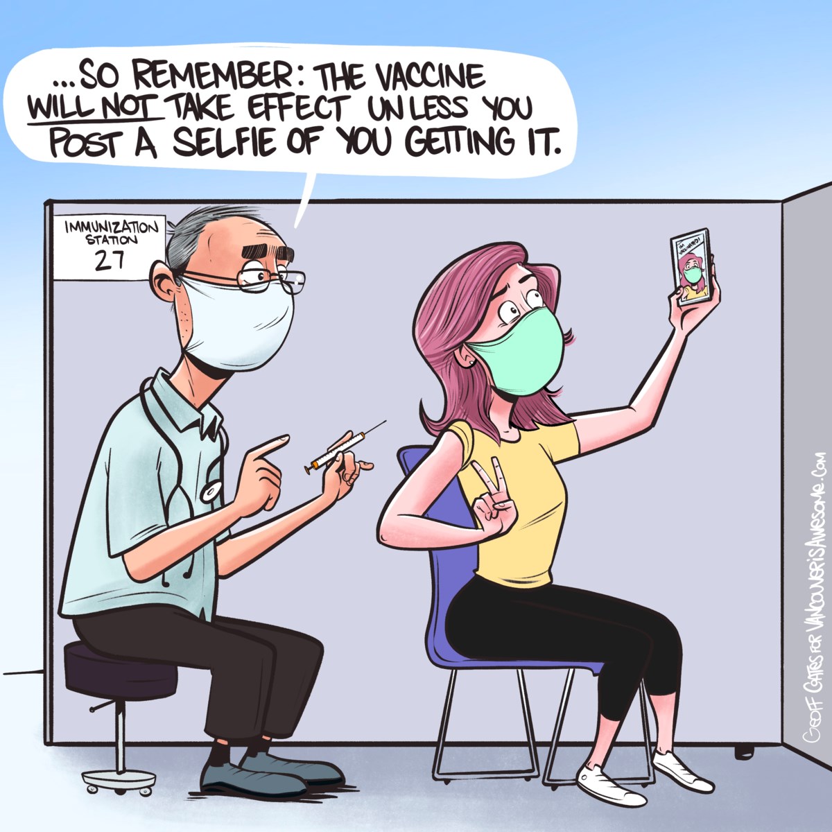 Comic pokes fun at vaccine selfies - Vancouver Is Awesome