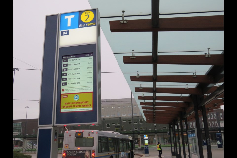 As part of TransLink’s Next Bus Digital Screen Pilot which will collect user feedback over the next year.