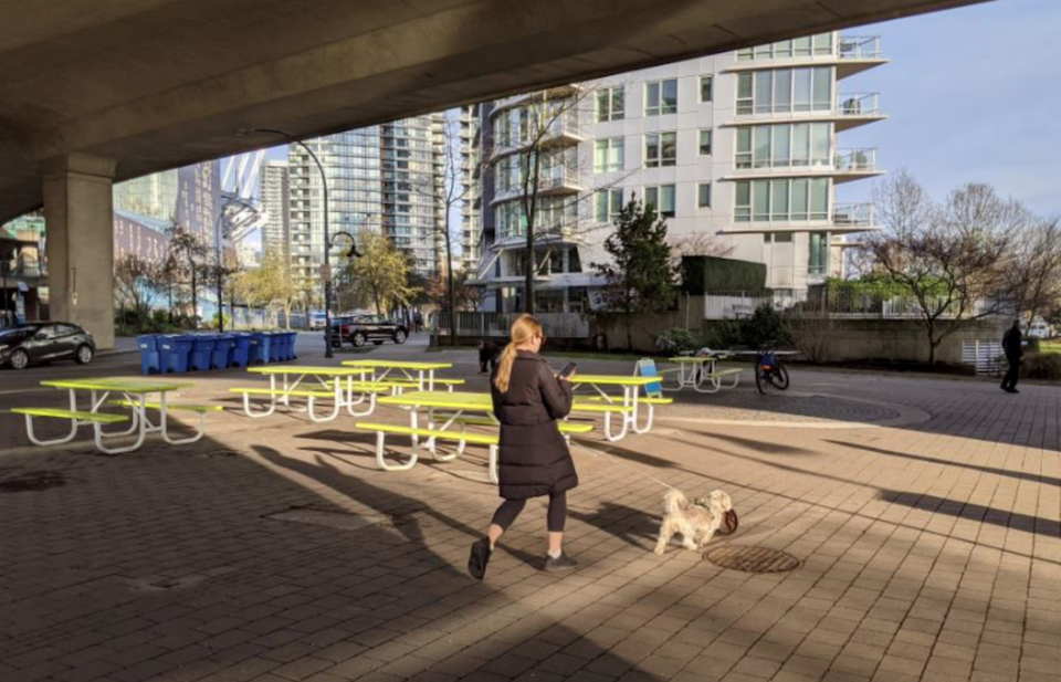 city of vancouver rain friendly pop up plaza