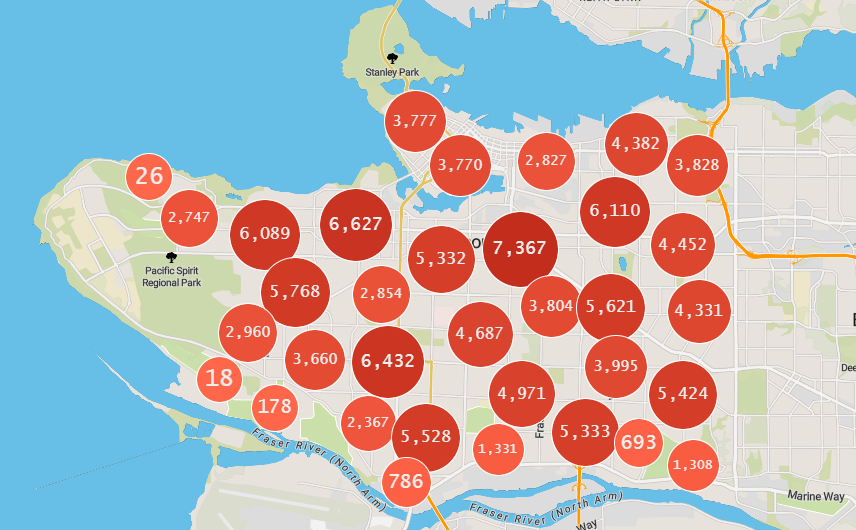 City of Vancouver tree map