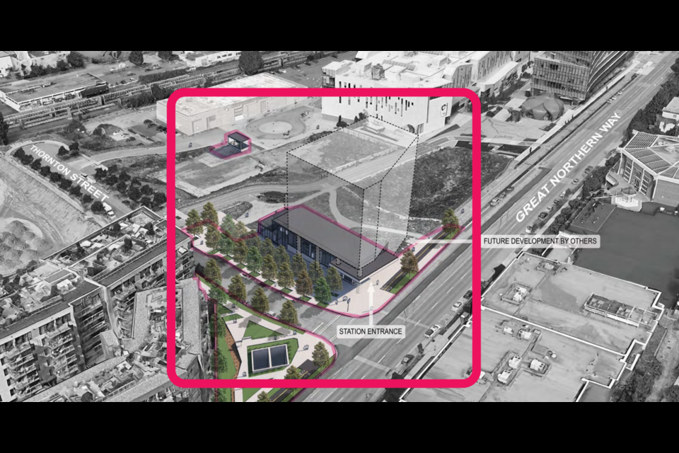 How Great Northern Way–Emily Carr Station would fit into the surrounding area.
