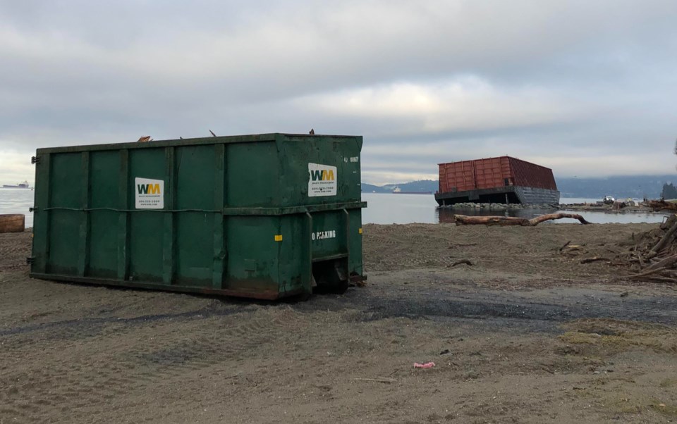 English Bay Barge Vancouver container