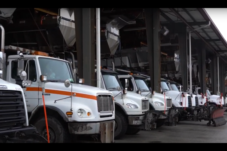 The City of Vancouver has 45 plow/salter trucks, four brine units, and two Kubotas that can salt or brine streets.