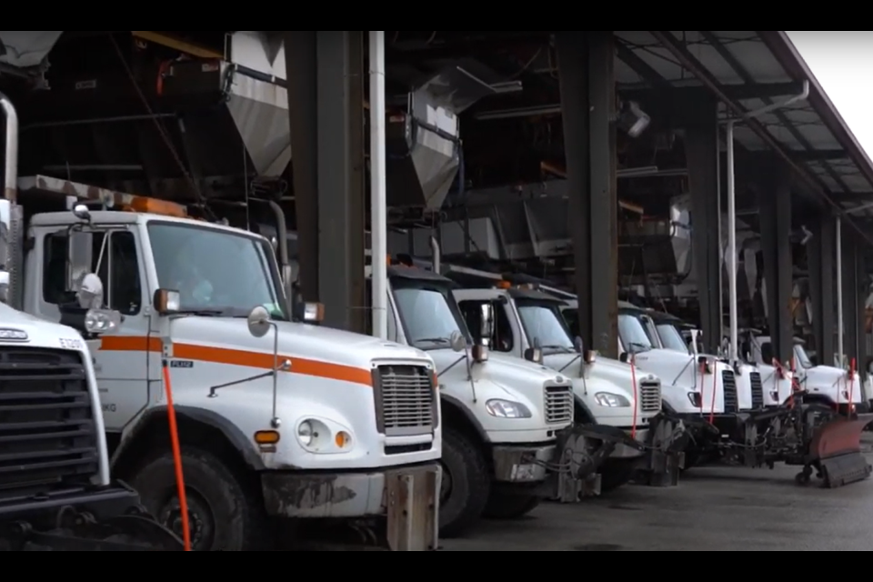 The City of 鶹ýӳhas 45 plow/salter trucks, four brine units, and two Kubotas that can salt or brine streets.
