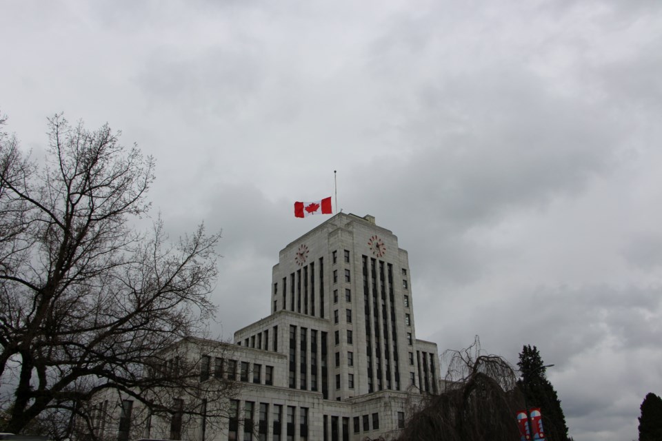 Vancouver City Hall flag half mast