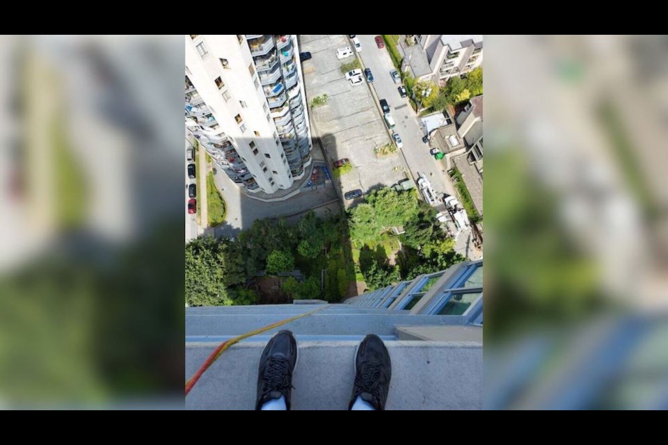 A Vancouver window cleaner shares stunning snaps taken outside of high-rise buildings downtown.