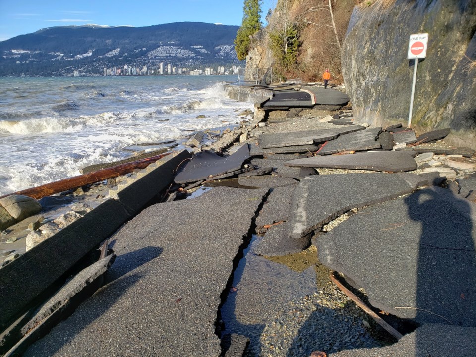Vancouver Stanley Park seawall damage3 