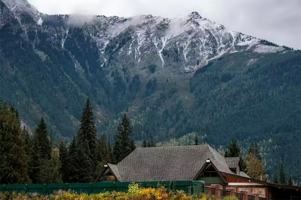 Beautiful views can be seen from the Canyon Hot Springs resort, off Hwy 1 near Revelstoke