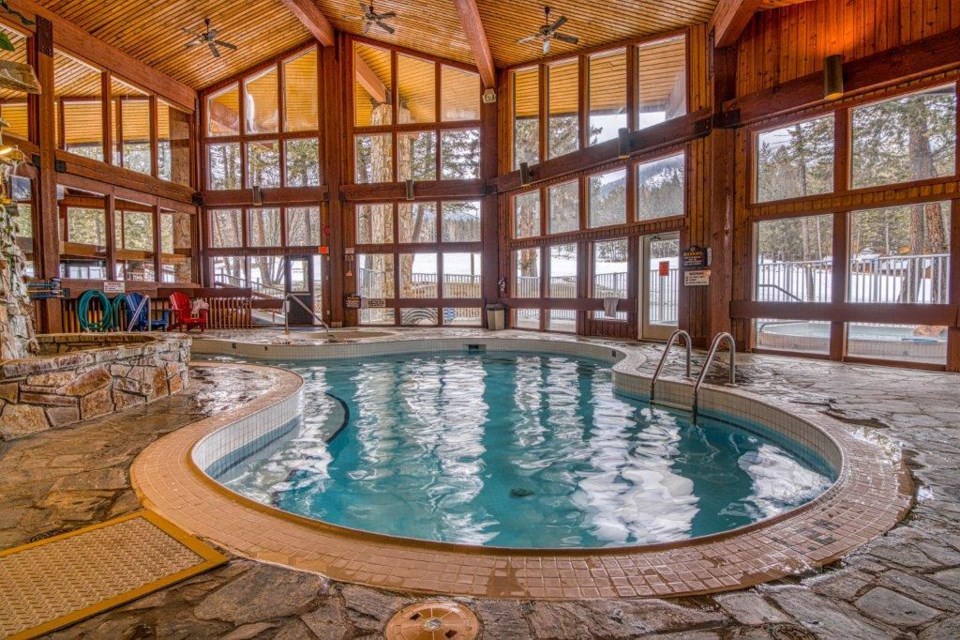 One of three pools at the Fairmont Hot Springs Resort