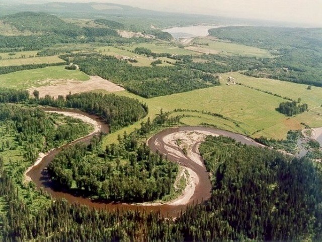 The property is on both sides of the Willow River.