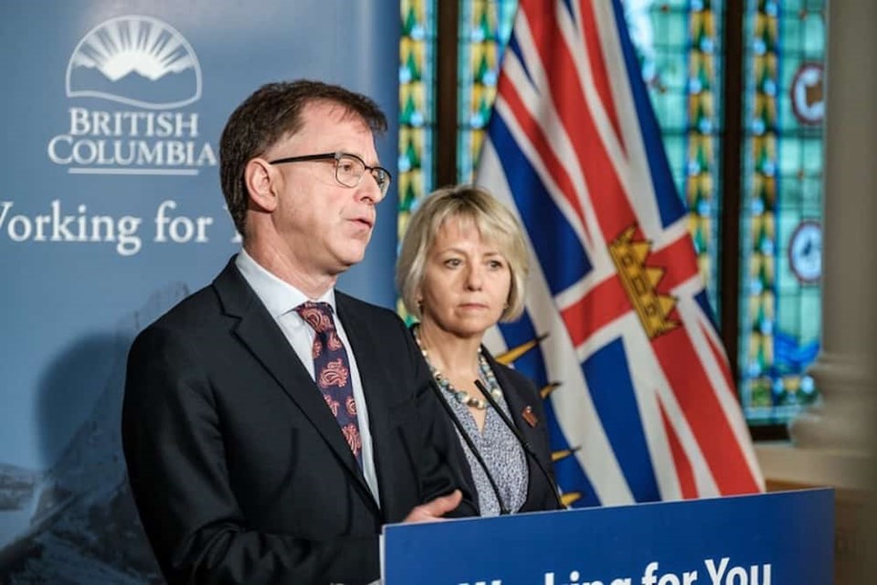 B.C. health minister Adrian Dix and Dr. Bonnie Henry became familiar faces thanks to their COVID-19 updates. By mid-March and into the spring, these updates took place live six days a week. Province of B.C. / Flickr
