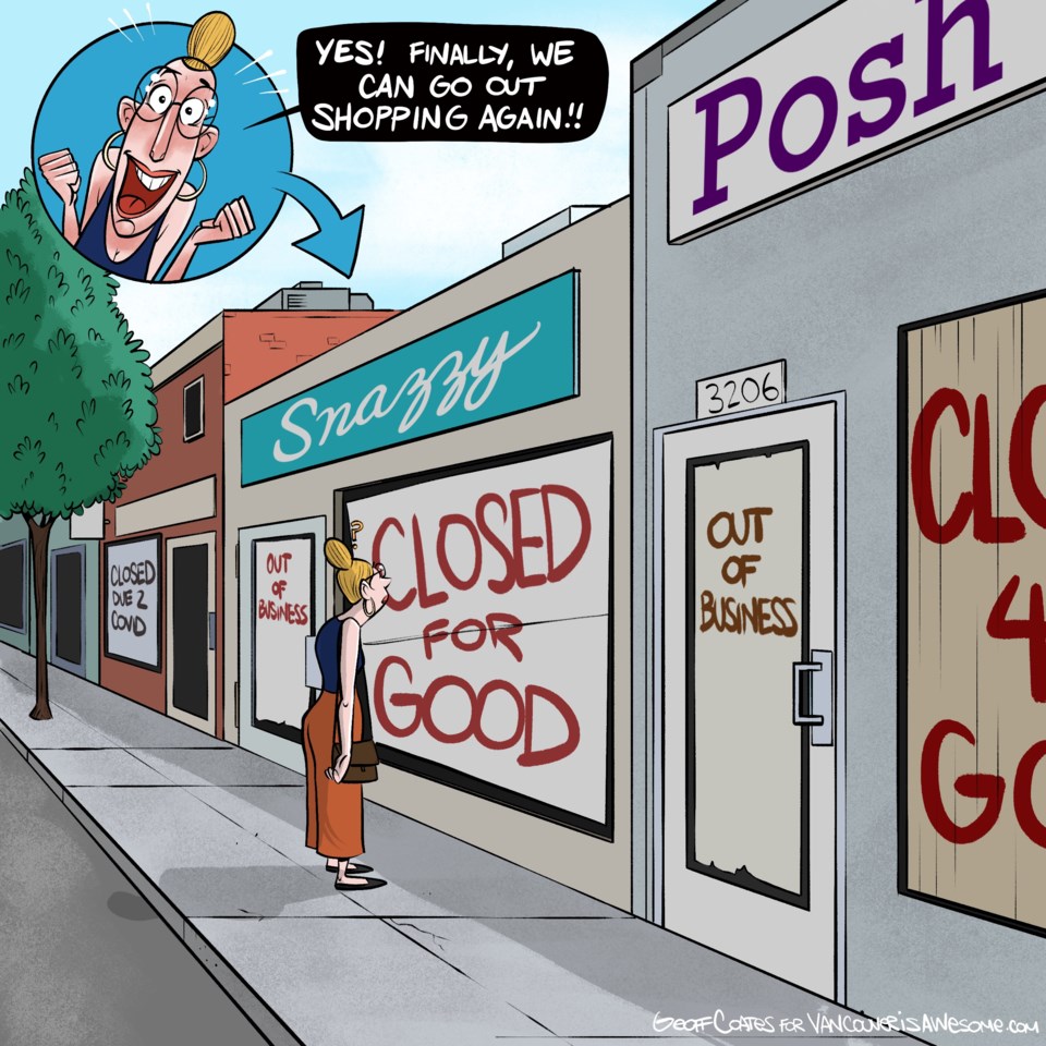 CARTOON: COVID-19 "shopping spree" - Vancouver Is Awesome