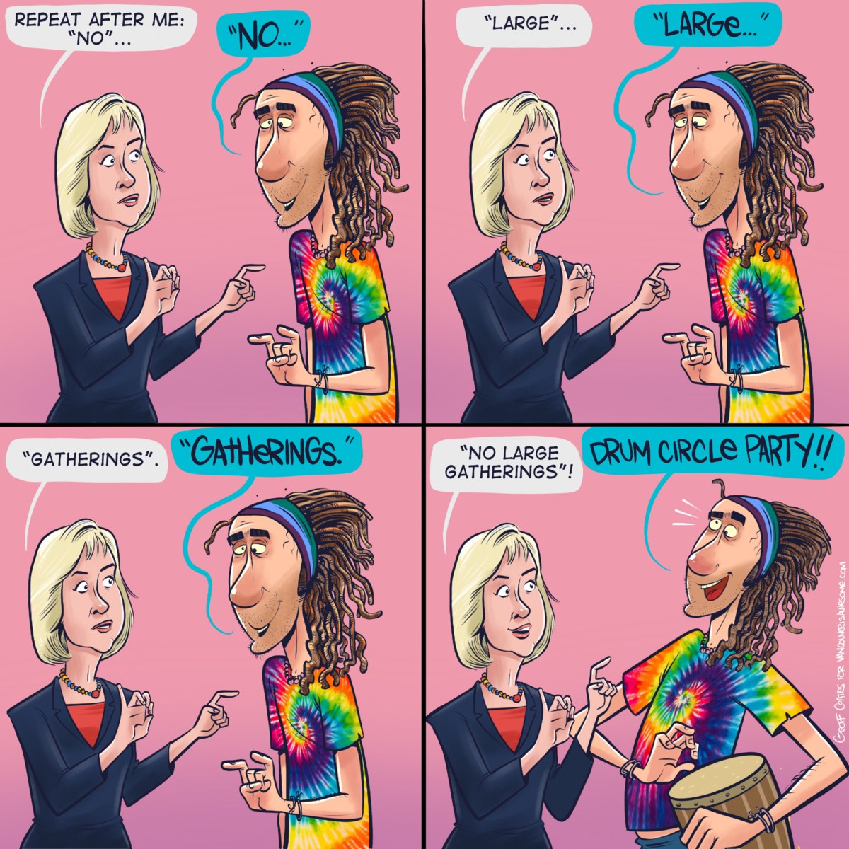 Cartoon: Repeat after Dr. Bonnie Henry - Prince George Citizen
